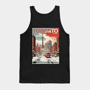 Toronto Canada Vintage Poster Tourism Tank Top